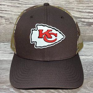 Kansas City Chiefs 3D Patch Snapback Trucker Hat- Brown/ Desert Camo